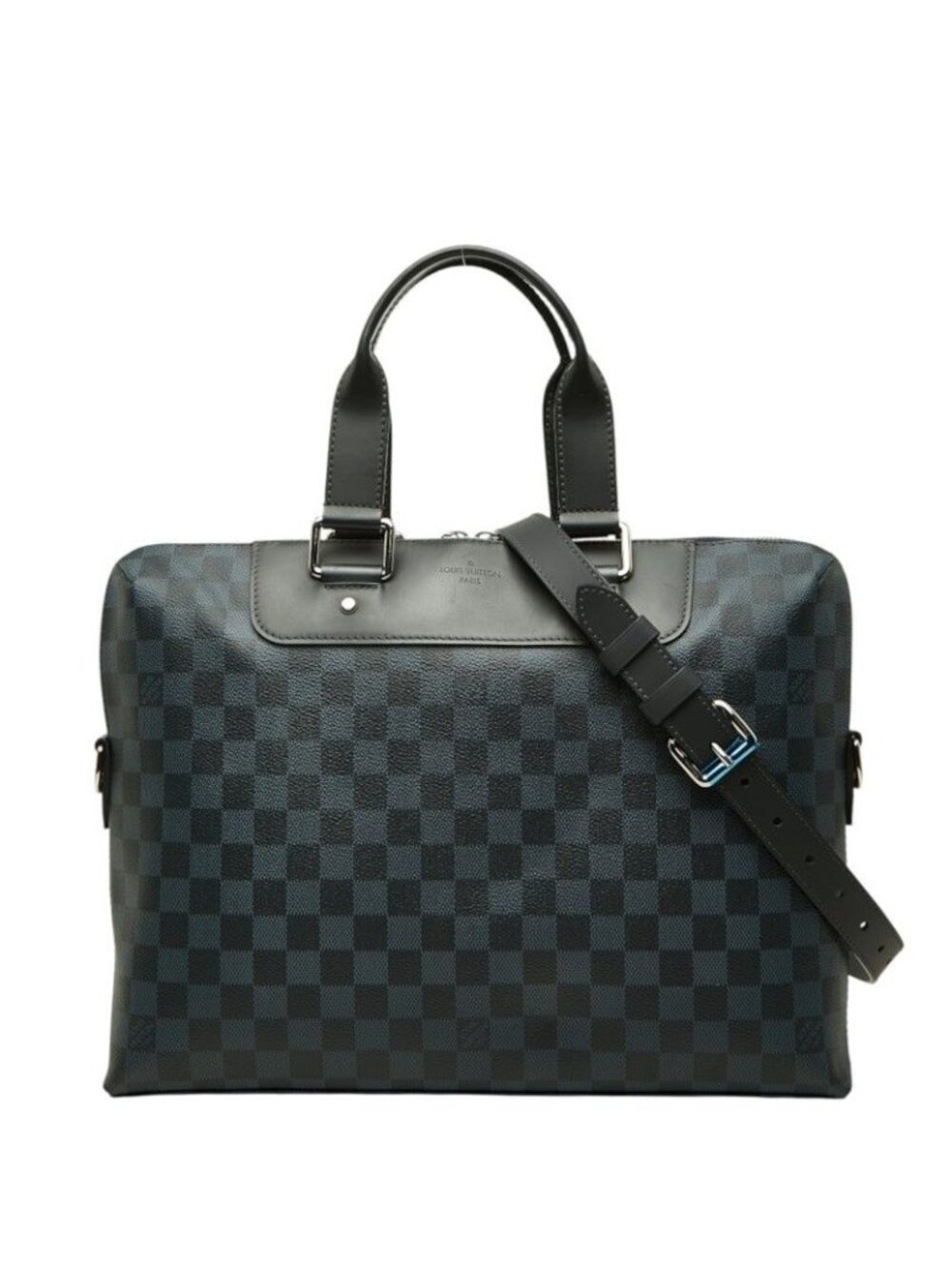 Louis Vuitton Damier Cobalt Porte Documents Jour Business Tote Navy Black